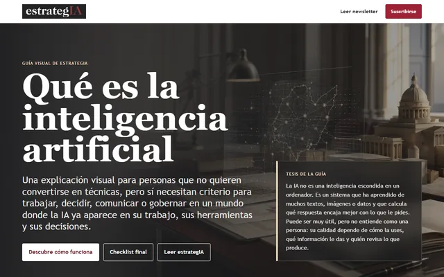 Portada de la guía visual Qué es la inteligencia artificial