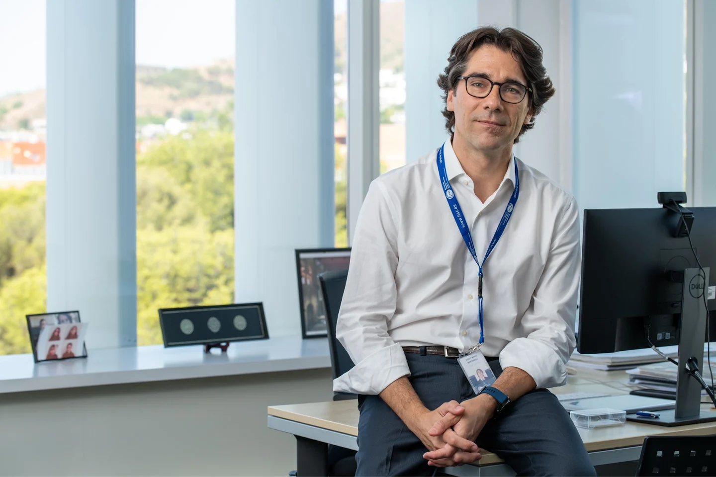 Portrait accompanying Pep Martorell's guest article, seated beside an office desk.