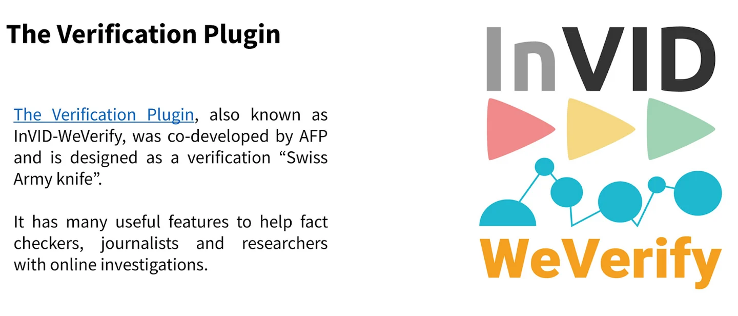English presentation of the InVID-WeVerify verification plugin.
