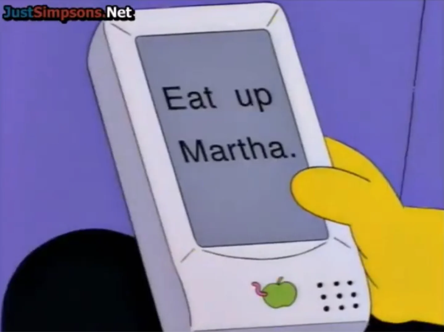 The Newton converts the note to Eat up Martha.