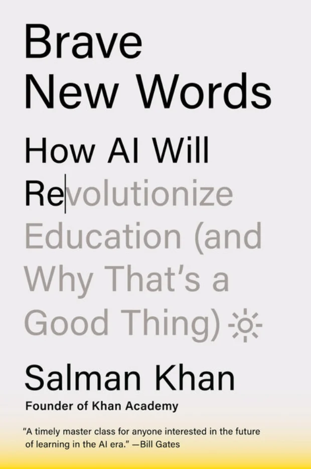 Cover of Salman Khan's Brave New Words, with its English subtitle, author and Bill Gates endorsement.