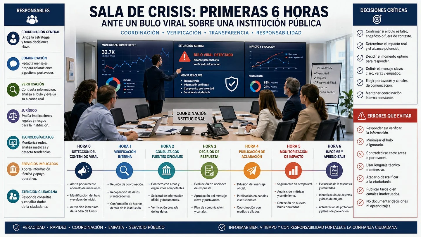 Generated crisis-room plan with responsible teams, a six-hour timeline and decisions.